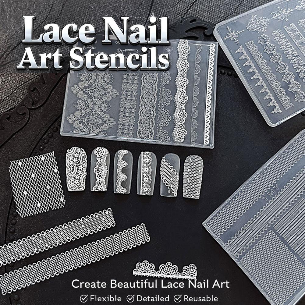 Silicone Lace Nail Art Stencil - 3D Printing Templates Free review and price