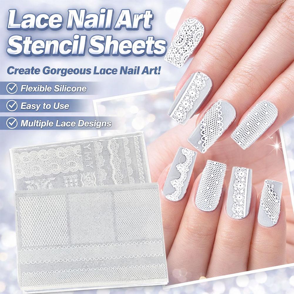 Silicone Lace Nail Art Stencil - 3D Printing Templates Free review and price