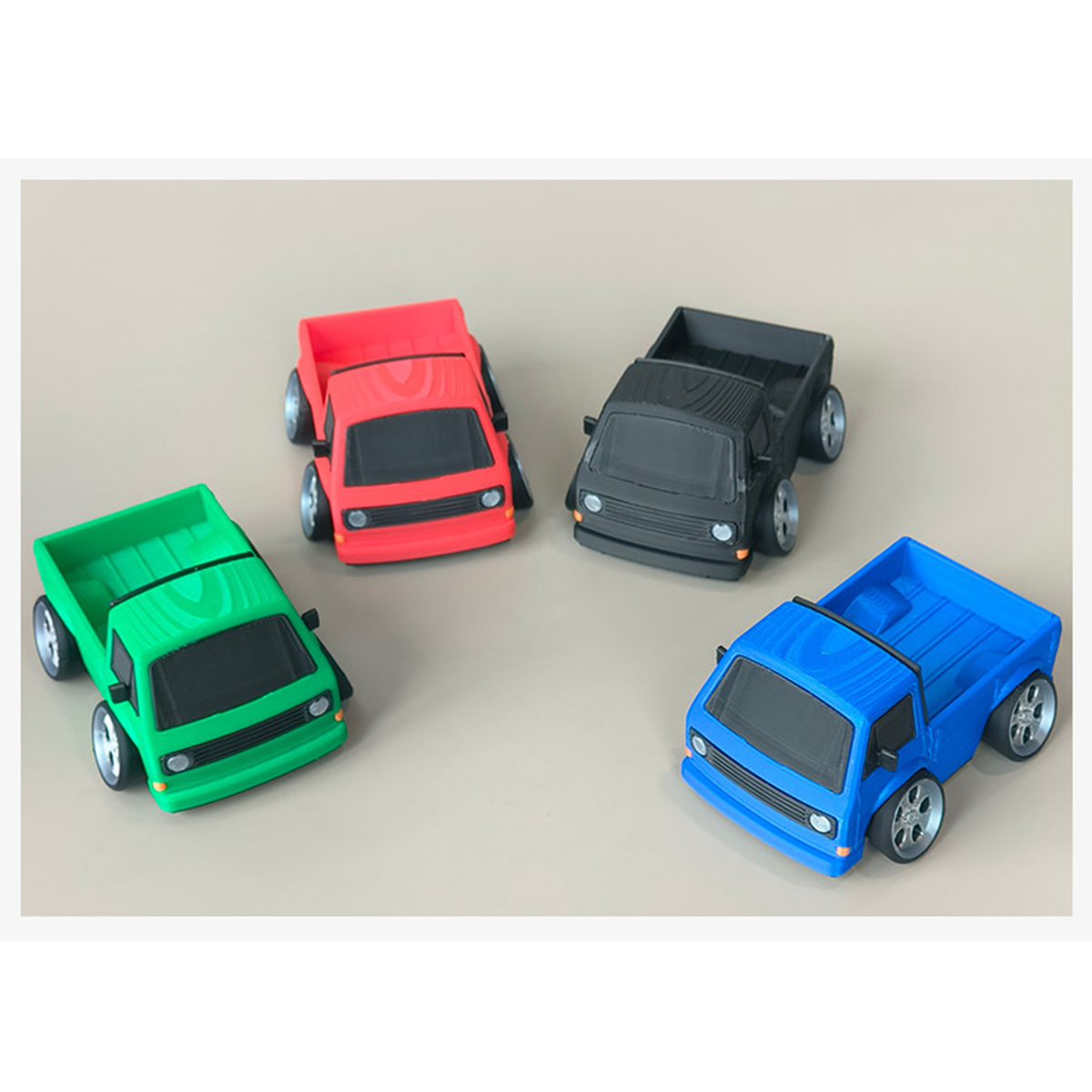 Retro T3 Pickup Truck 3D Print - 3D Printing Diecast Cars review and price
