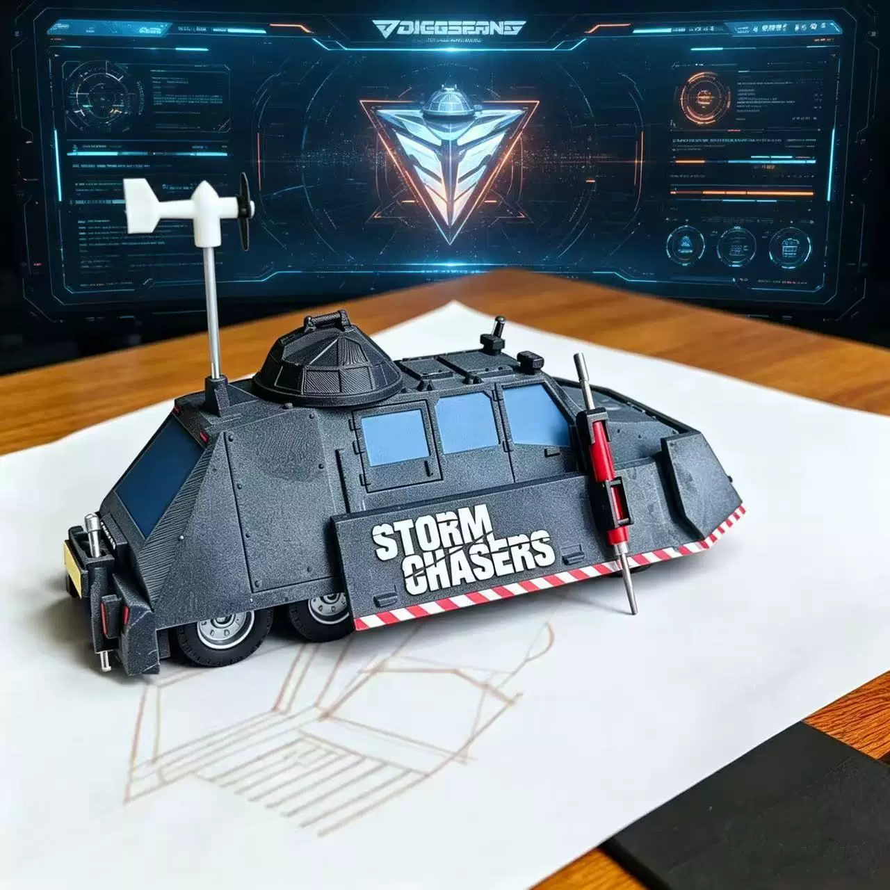 Storm Chaser TIV2 Tornado Inte - 3D Printing Diecast Cars review and price