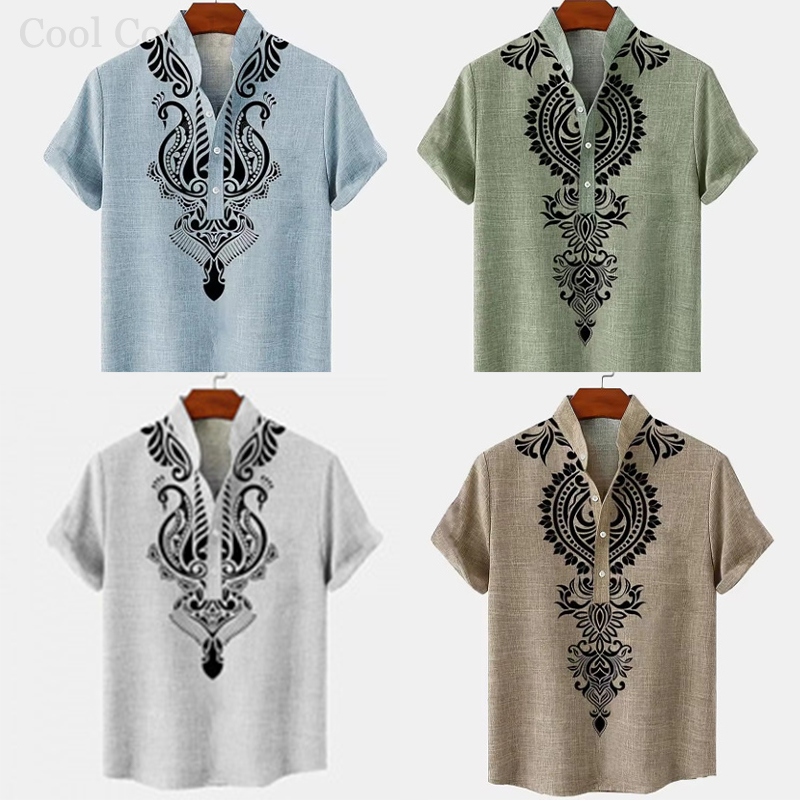 Male Retro Tops Henley Shirt M - 3D Printing Quality review and price