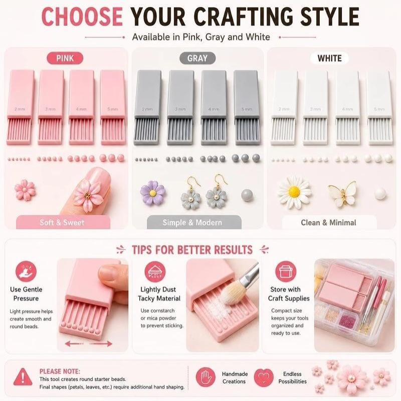 Nail Art Bead Roller 4PCS Set  - 3D Printing Use review and price