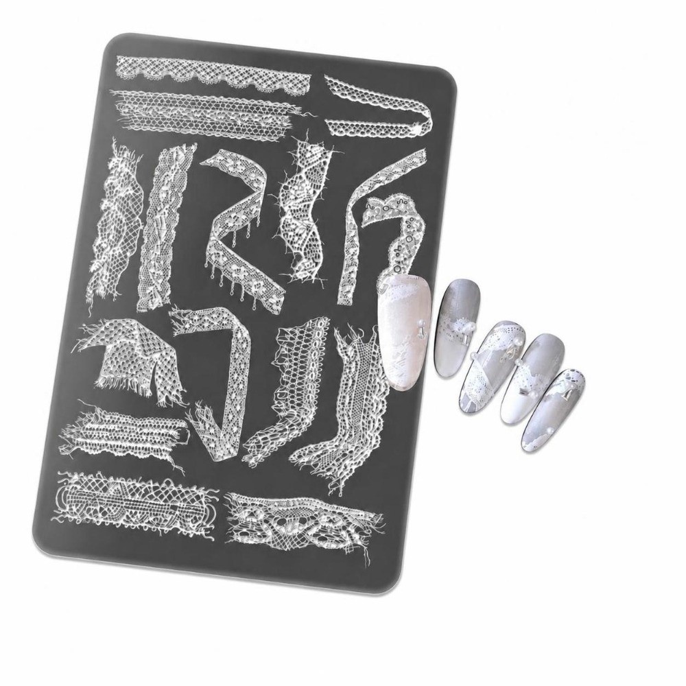 Lace Ribbon Nail Stamping Plat - 3D Printing Templates Free review and price