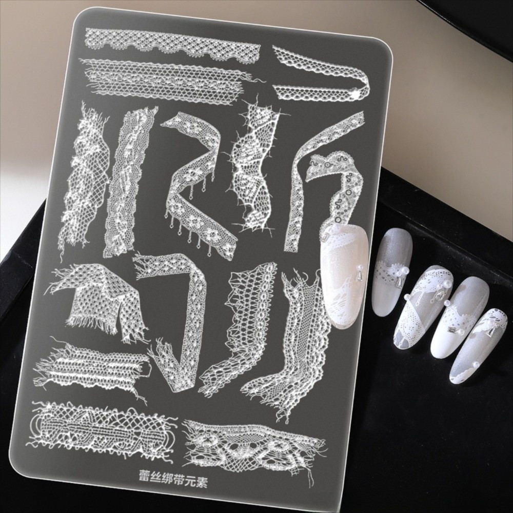 Lace Ribbon Nail Stamping Plat - 3D Printing Templates Free review and price