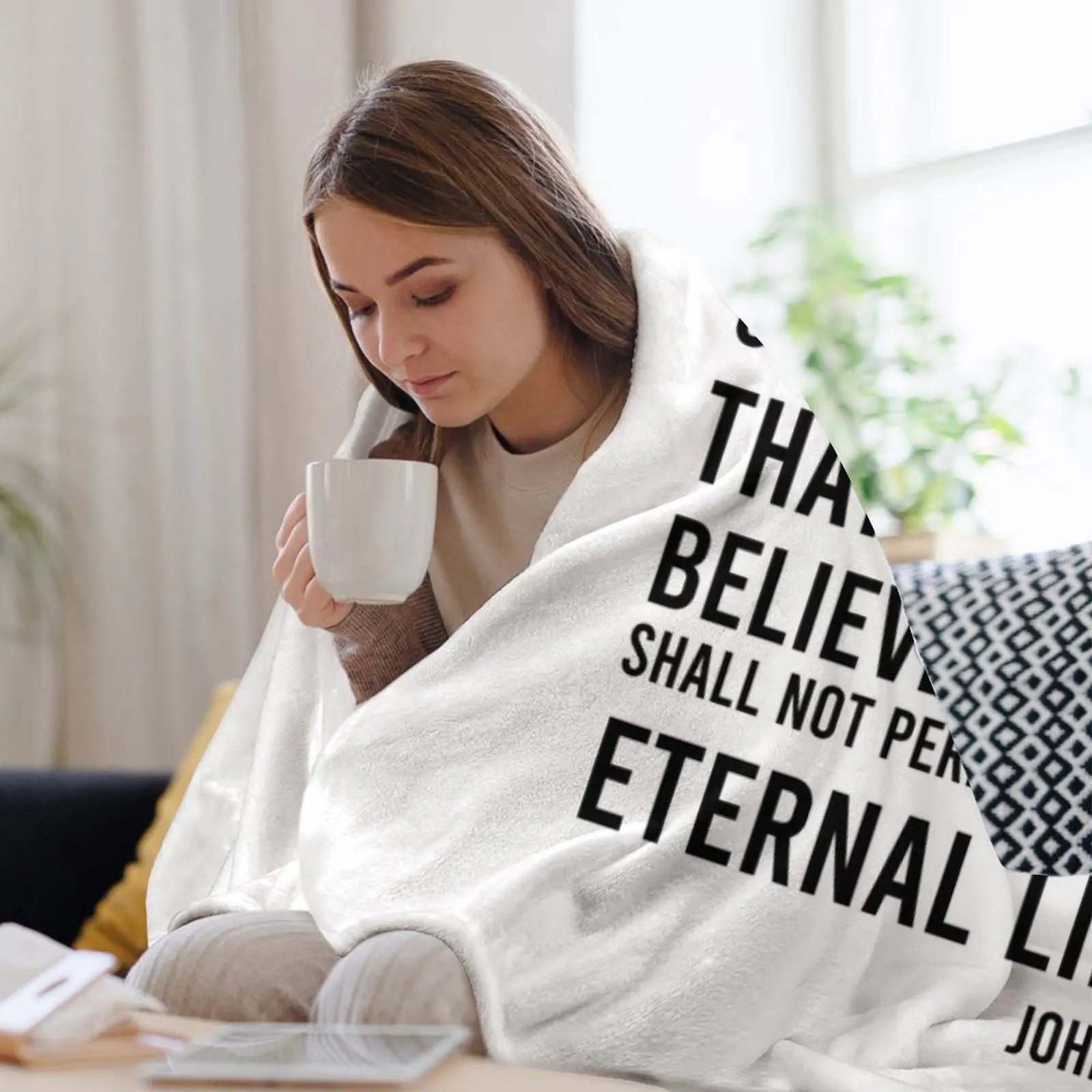 John 3:16 Bible Verse Throw Bl - 3D Printing Verse review and price