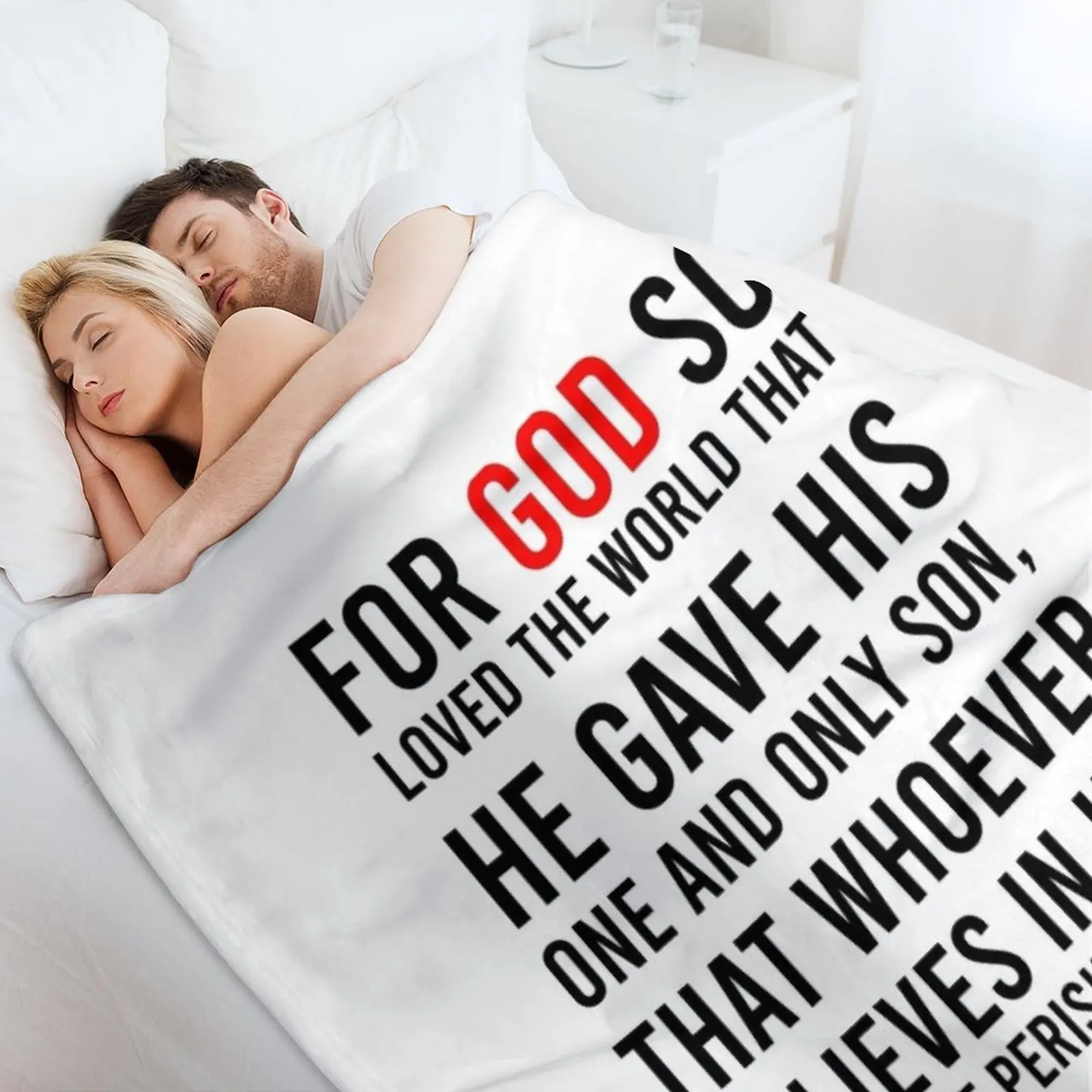 John 3:16 Bible Verse Throw Bl - 3D Printing Verse review and price