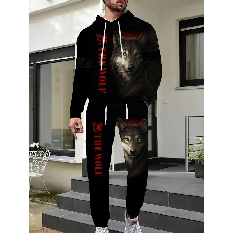 Men's Fashion Sweater Set Wolf - 3D Printing Design Free review and price