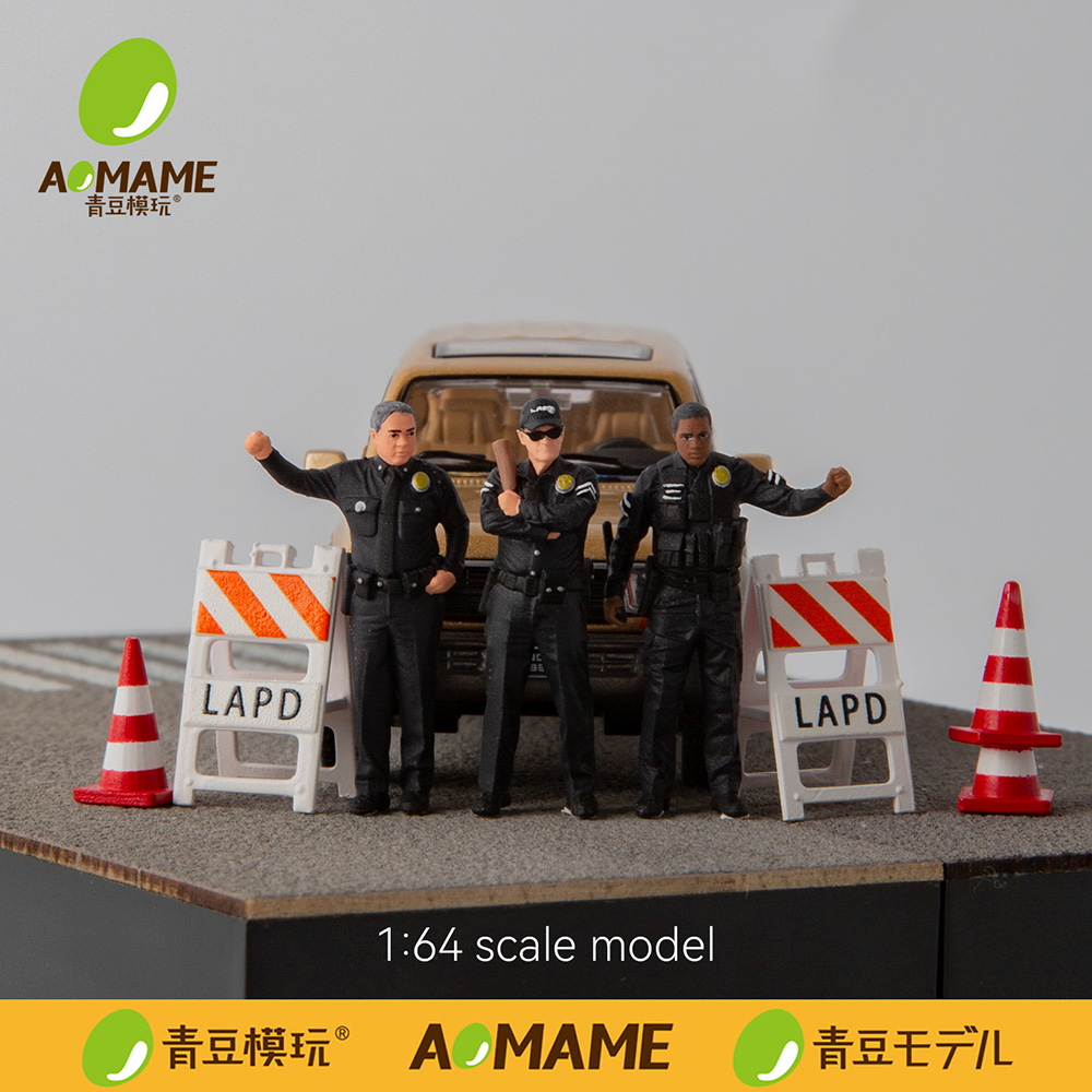 1/64 LAPD Police Set Resin Fig - 3D Printing Diecast Cars review and price