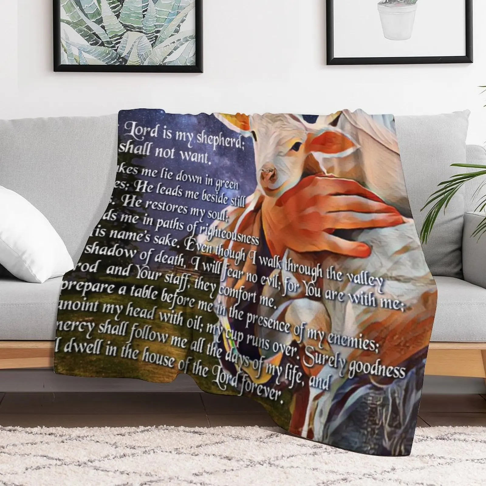 Psalm 23 Bible Verse Throw Bla - 3D Printing Verse review and price