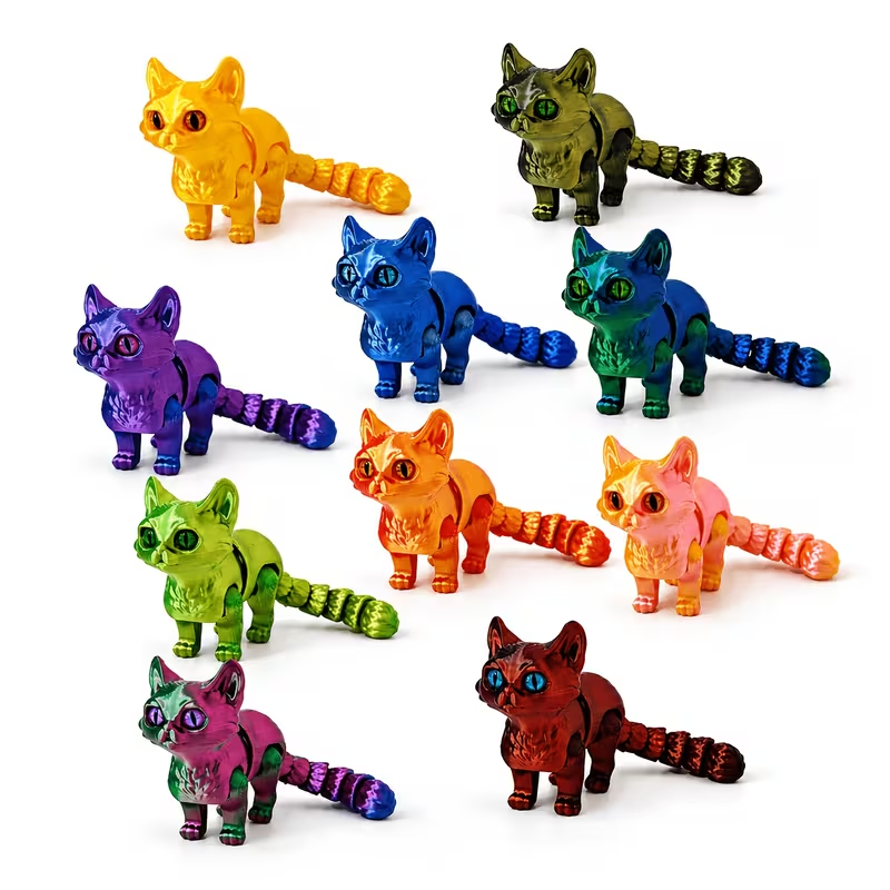 1pc 3D Printed Cute Cartoon Ca - 3D Printing Use review and price