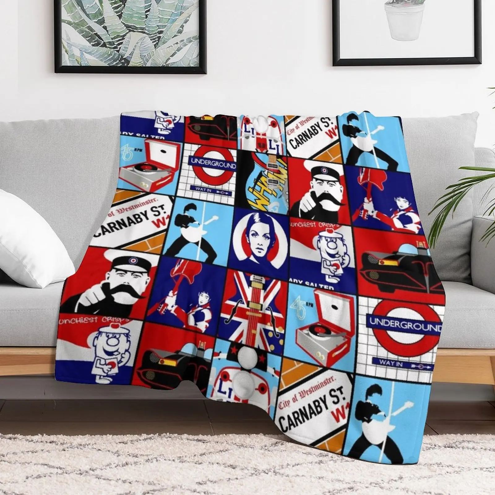 Iconic mod pop art Throw Blank - 3D Printing Icon review and price