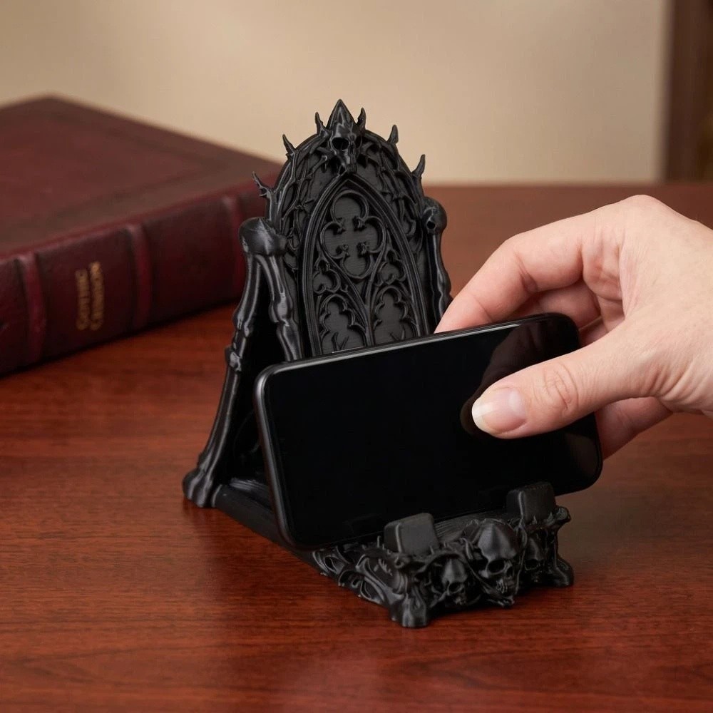 3D Printed Skull Phone Holder  - 3D Printing Use review and price