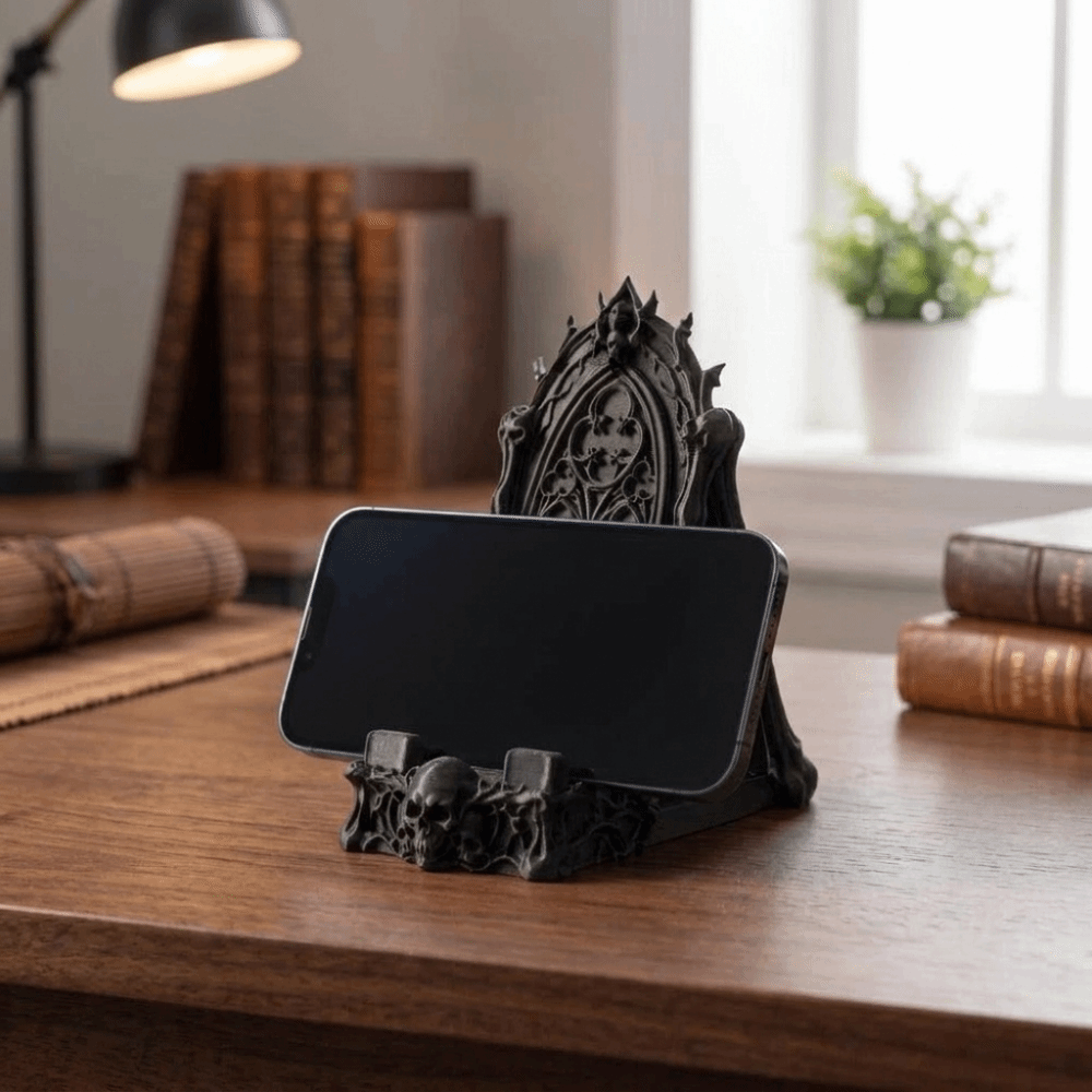 3D Printed Skull Phone Holder  - 3D Printing Use review and price